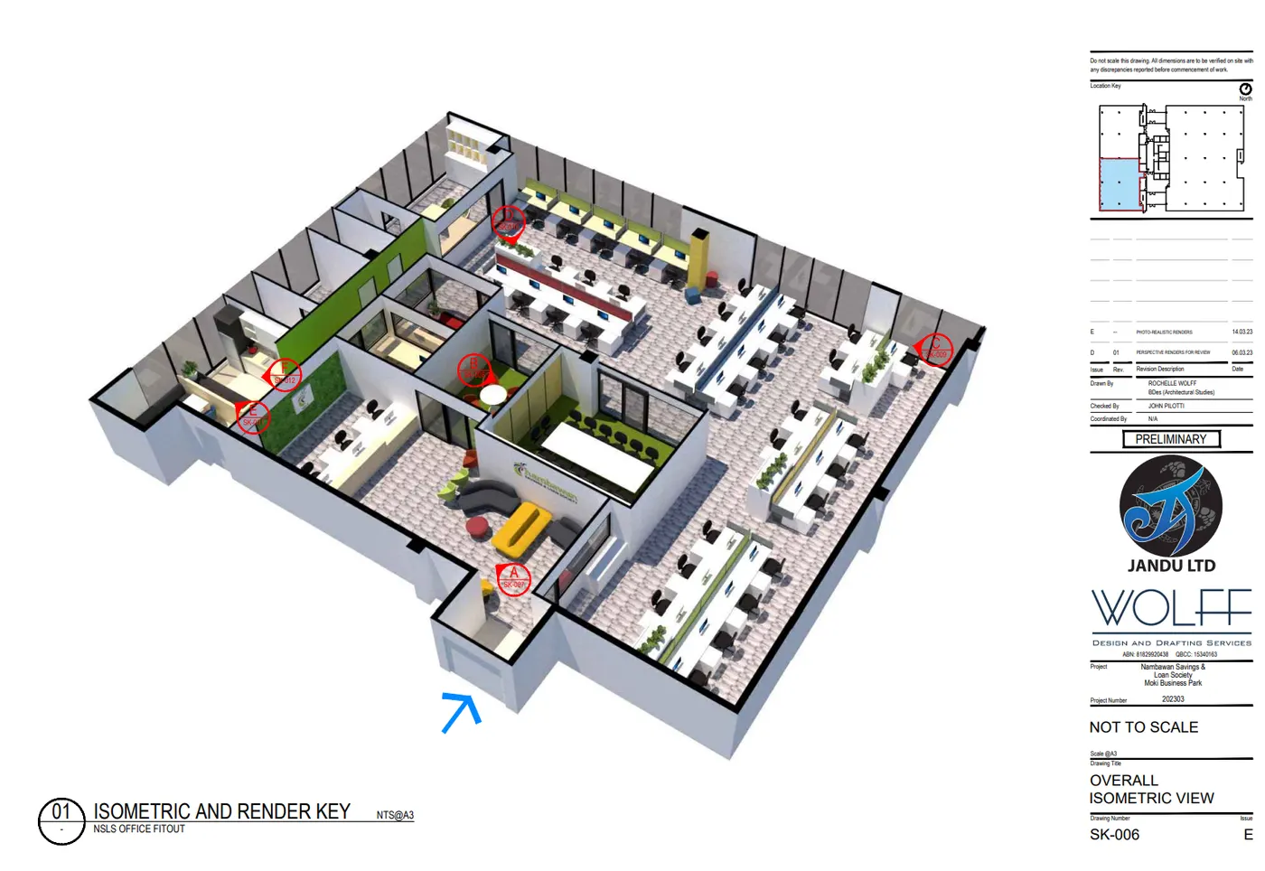 3D concept render of the NSLS corporate office design