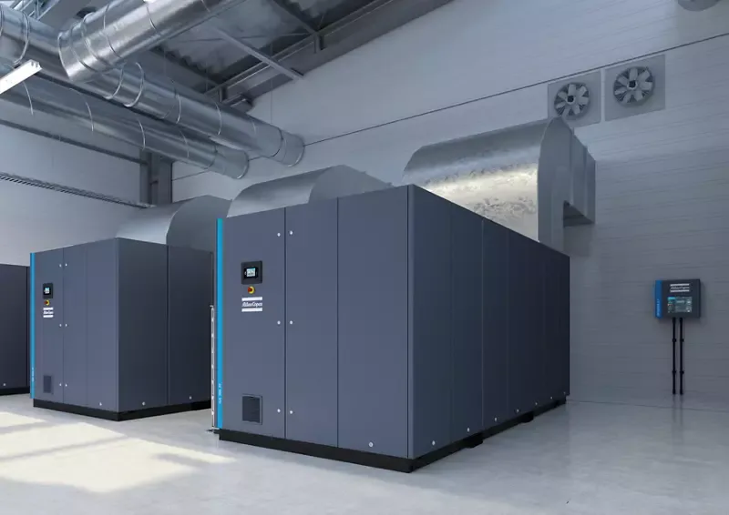 Atlas Copco air compressor installation