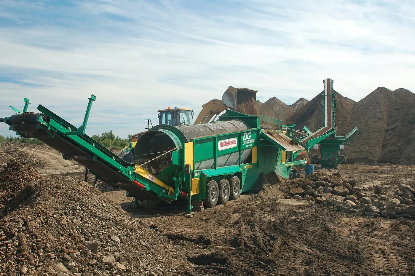 Materials recovery facility processing recyclables