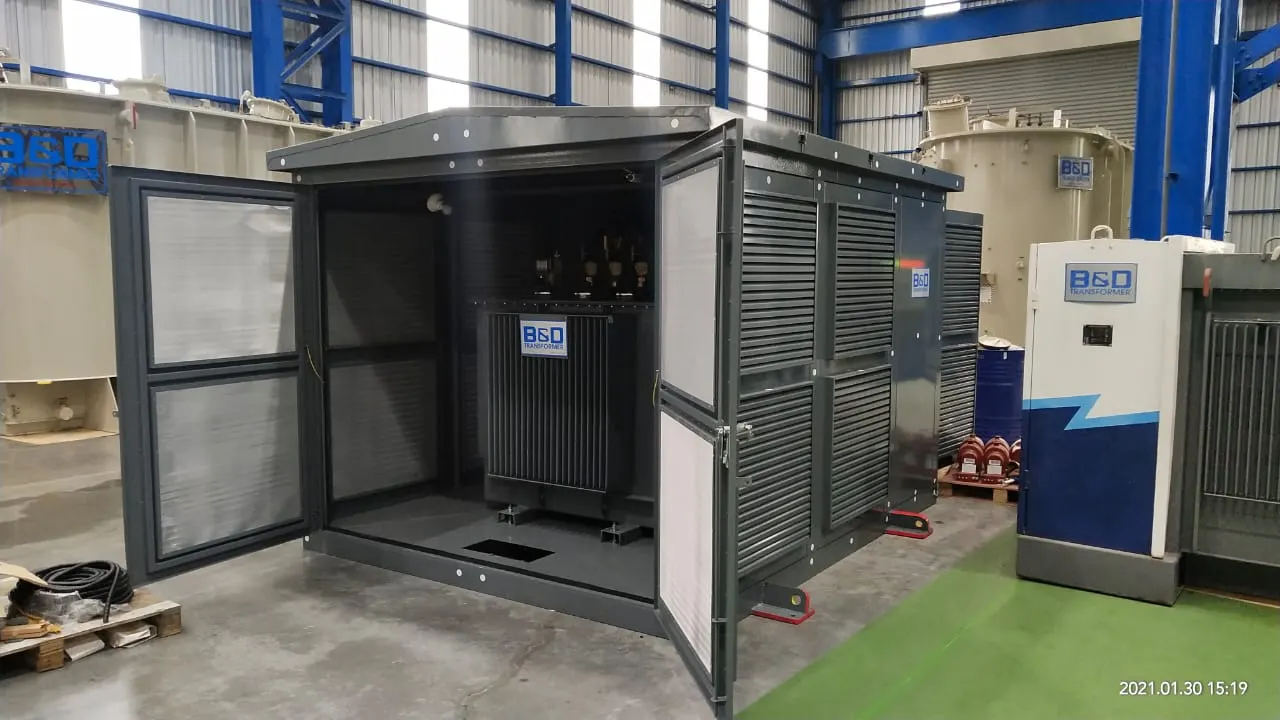Main HV transformer and switchboard for Tokua Airport